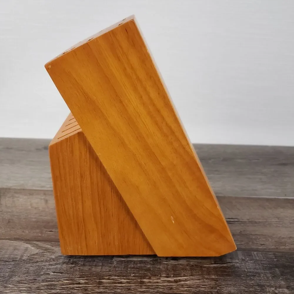 Chicago Cutlery 14 Slot Knife Block Wood Countertop Kitchen Storage